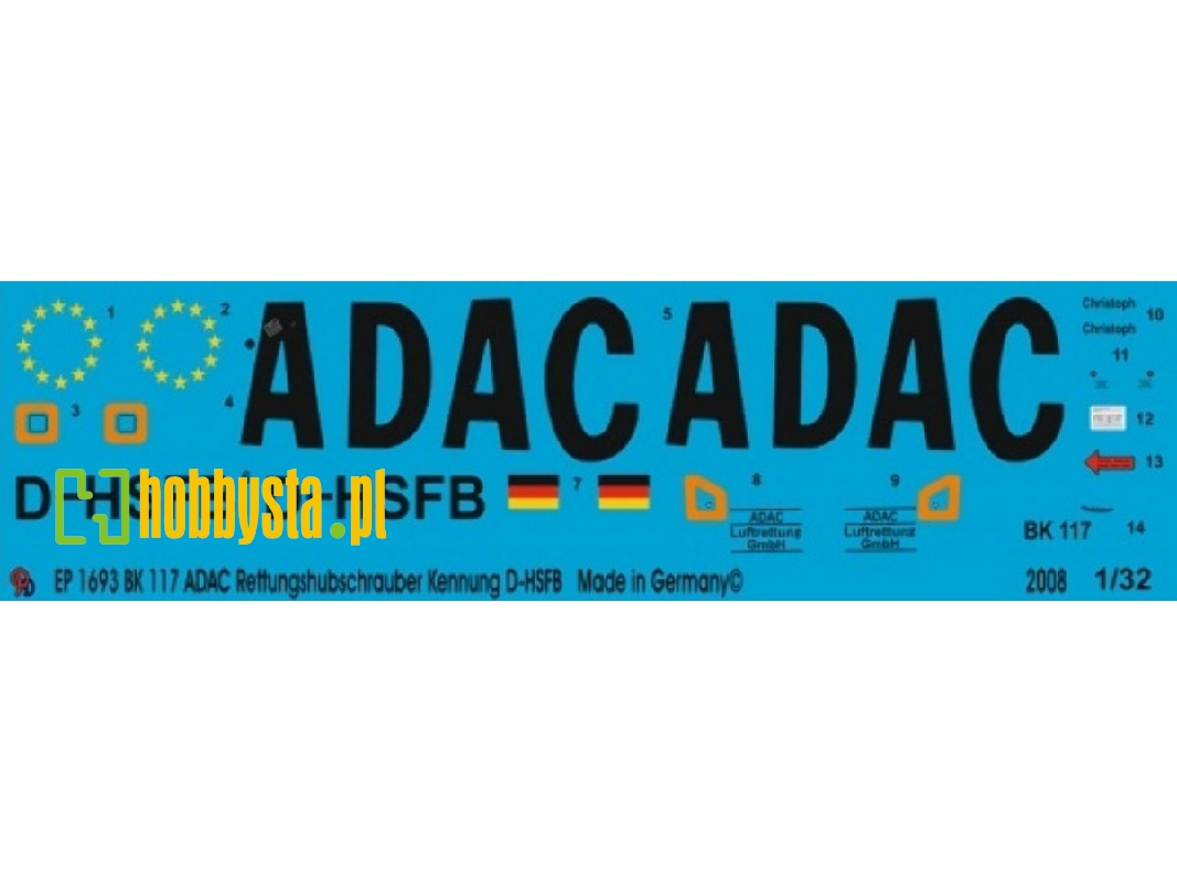 Bk 117 Adac Rescue Helicopter D-hsfb - zdjęcie 1