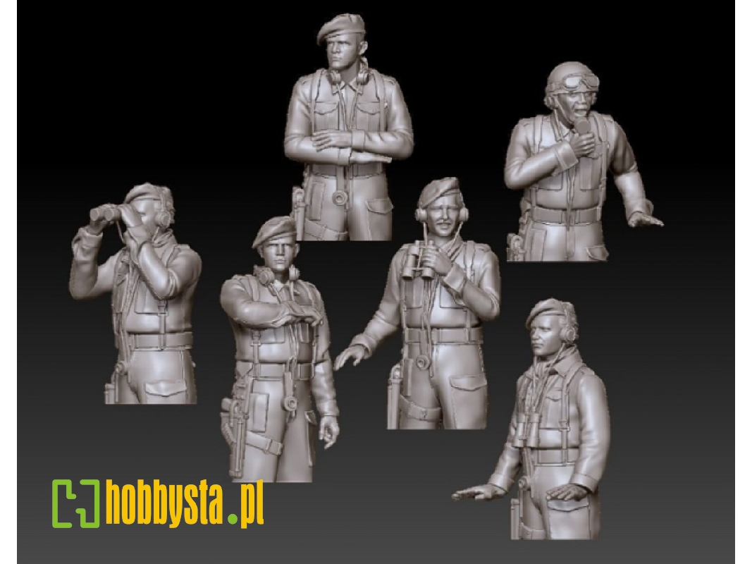 English Tank Crew Ww Ii, 5 Half Figures - zdjęcie 1