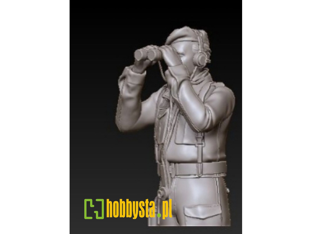 English Tank Crew Soldier Looking Through Binoculars - zdjęcie 1
