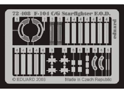  F-104C/ G F. O.D.  1/72 - Hasegawa - blaszki - zdjęcie 1