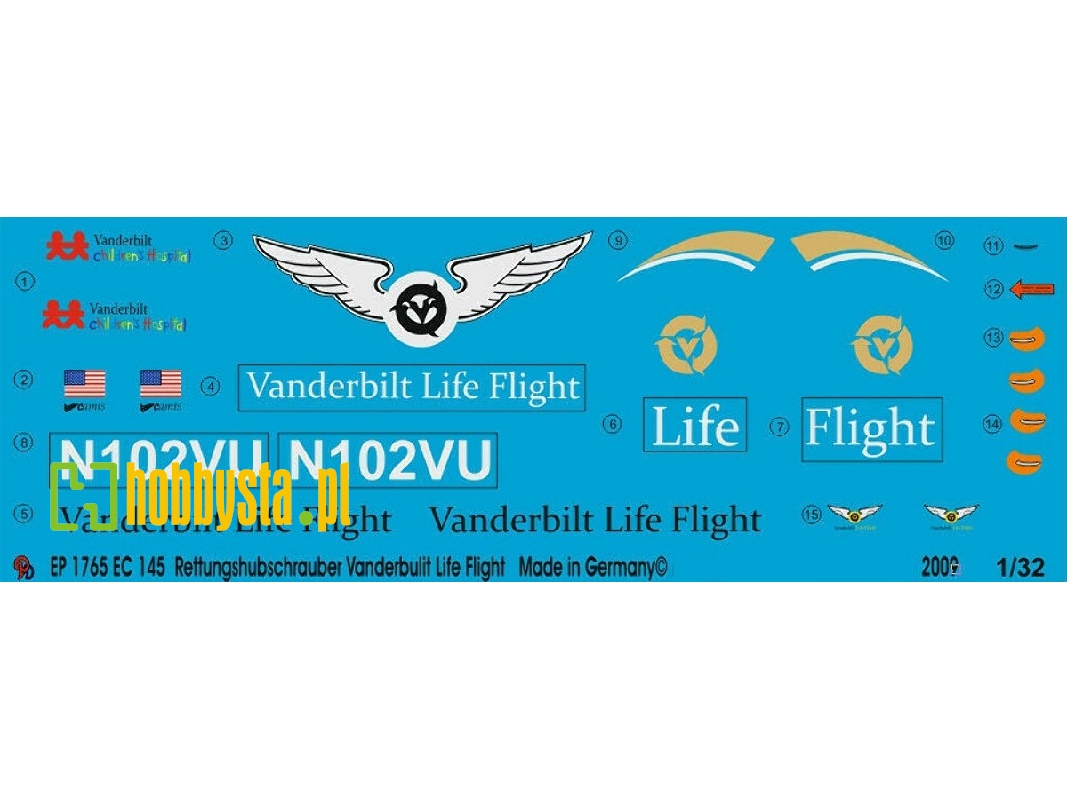 Ec 145 Rescue Helicopter Vanderbilt Life Flight Usa - zdjęcie 1