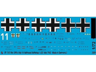 Me 109e-4 Hpt. Wilhelm Balthasar StaffelkapitĂ¤n 1/Jg 1 May 1940 - zdjÄ™cie 1