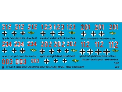 6 Hunting Panther And 1 Command Panther S. Pz. Jäg. Abt 654 1944-1945 - zdjęcie 1
