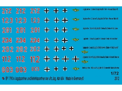 6 Hunting Panther And 1 Command Panther S. Pz. Jäg. Abt 654 1944-1945 - zdjęcie 1