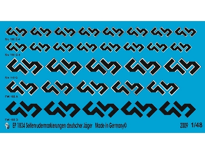 Swastikas For Me 109 E, Me 109 G, Fw 190a, Fw 190 D, Ju 87 - zdjęcie 1