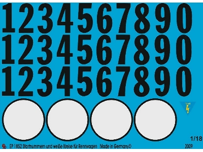Race Car Start Numbers And White Circles - zdjęcie 1