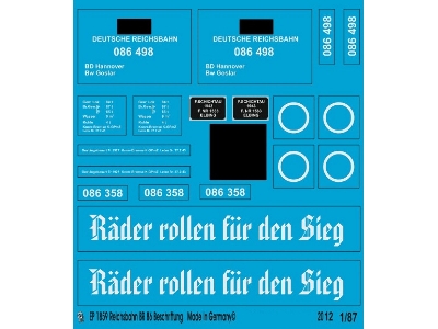 Markings For The Br 58 Of The German Reichsbahn - zdjęcie 1