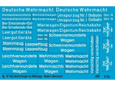 Markings For German Military Trains - zdjęcie 1