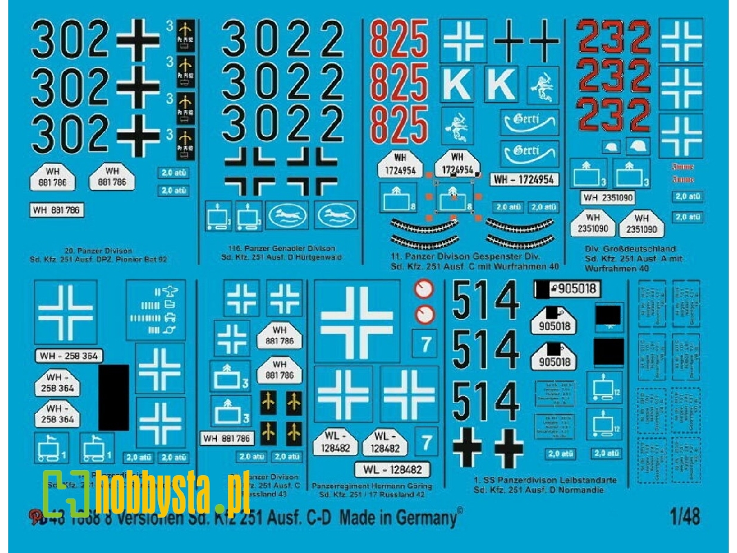 8 Different Sd Kfz 251 Ausf. C And D - zdjęcie 1