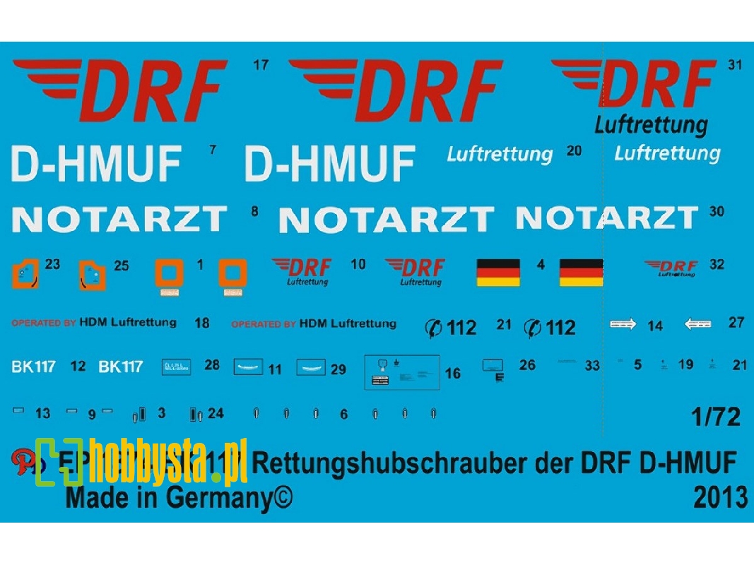 Bk 117 Rescue Helicopter With The New Drf Logo D-hmuf - zdjęcie 1