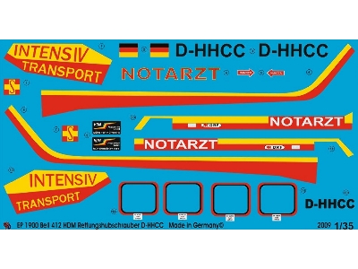 Bell 412 Helicopter Of Hdm Air Service Munich-nuremberg D-hhcc - zdjęcie 1