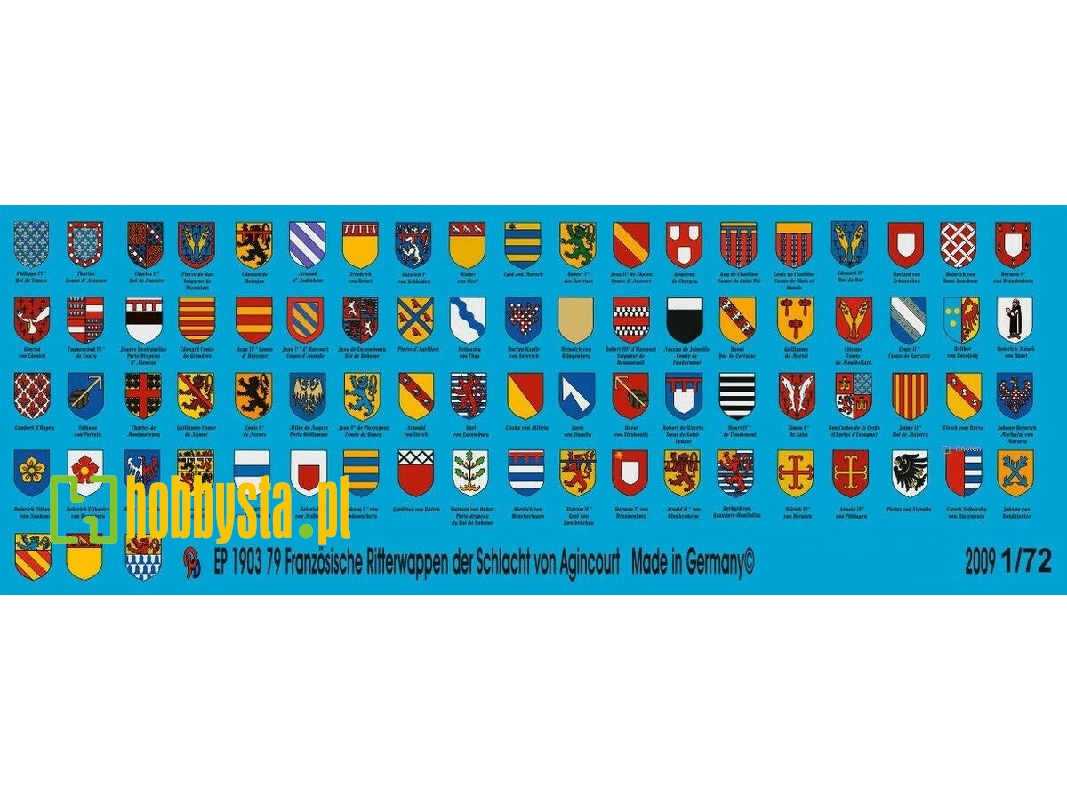79 Different French Knight Shields Of The Battle Of Crecy - zdjęcie 1