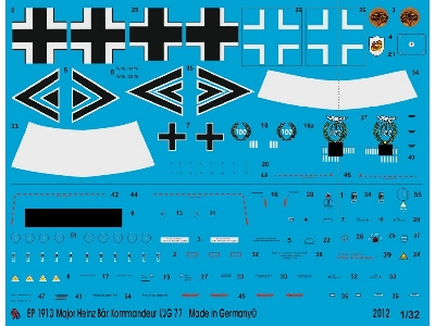 Bf 109 F Major Heinz Bär Commander I./Jg 77 - zdjęcie 1