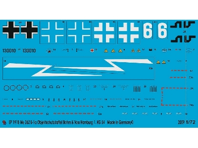 Me 262 B-1a Objektschutzstaffel Blohm And Voss Hamburg 1.Kg 54 11/44 - zdjęcie 1