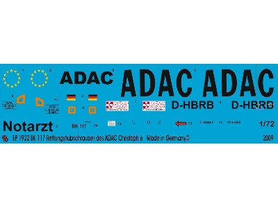 Bk 117 Rescue Helicopter Of The Adac Christoph 6 D-hbrb - zdjęcie 1