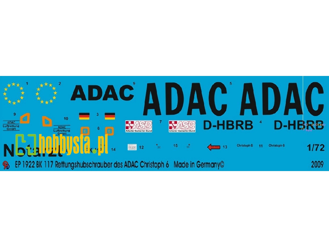 Bk 117 Rescue Helicopter Of The Adac Christoph 6 D-hbrb - zdjęcie 1