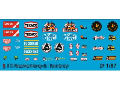 Industry Sticker For Us Race Cars No 1 And 2 - zdjęcie 1