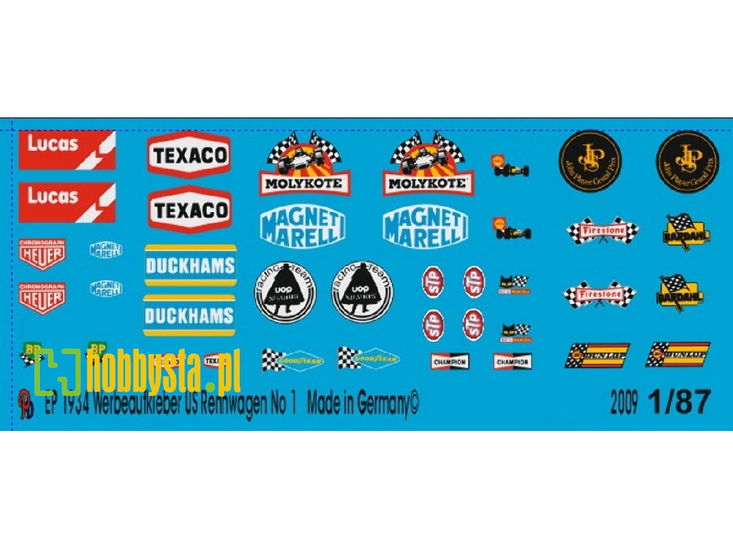 Industry Sticker For Us Race Cars No 1 And 2 - zdjęcie 1