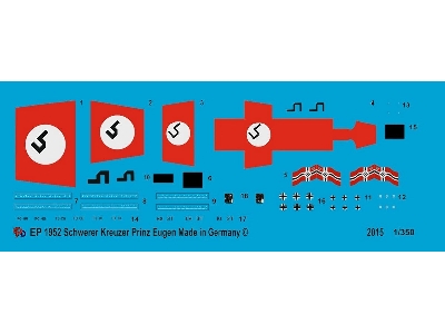 Heavy Cruiser Prinz Eugen - Board Planes And S-boot Markings - zdjęcie 1
