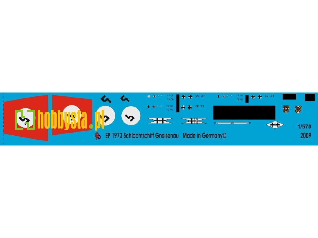 Battleship Gneisenau Markings - zdjęcie 1