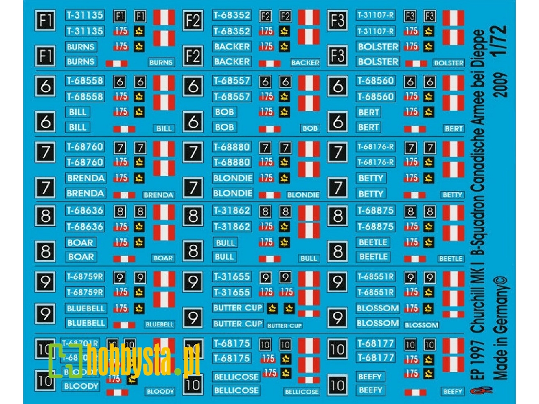Churchill Mk I B-squadron Canadian Army At Dieppe - zdjęcie 1