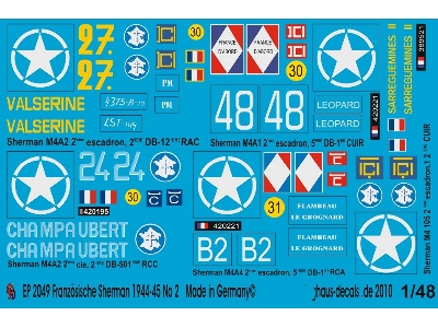5 Sherman Tanks Of The Fff In The Normandy No. 2 - zdjęcie 1