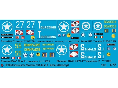 5 Sherman Tanks Of The Fff In The Normandy No. 3 - zdjęcie 1