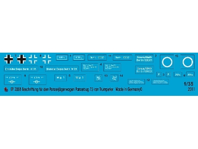 Markings For The Panzerjägerwagen For Trumpeter Bp 73 - zdjęcie 1