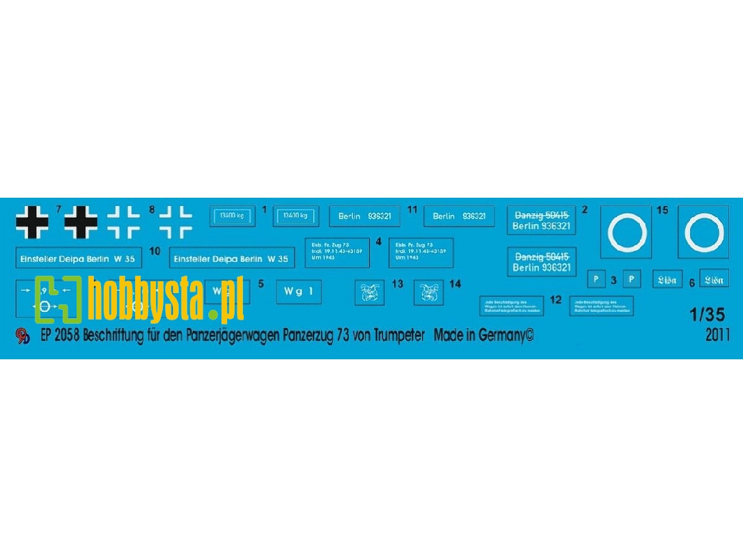 Markings For The Panzerjägerwagen For Trumpeter Bp 73 - zdjęcie 1