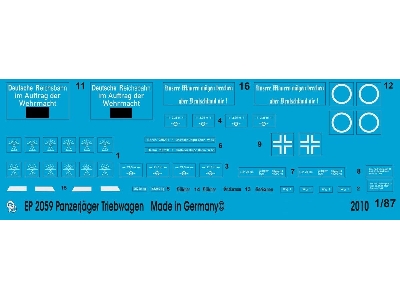 Markings For The Panzerjäger Triebwagen 51 For Trumpeter - zdjęcie 1