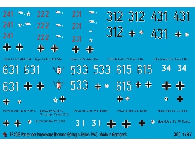 Tank Markings Of The Panzerkorps Hermann Göring In Italy 1943 - zdjęcie 1