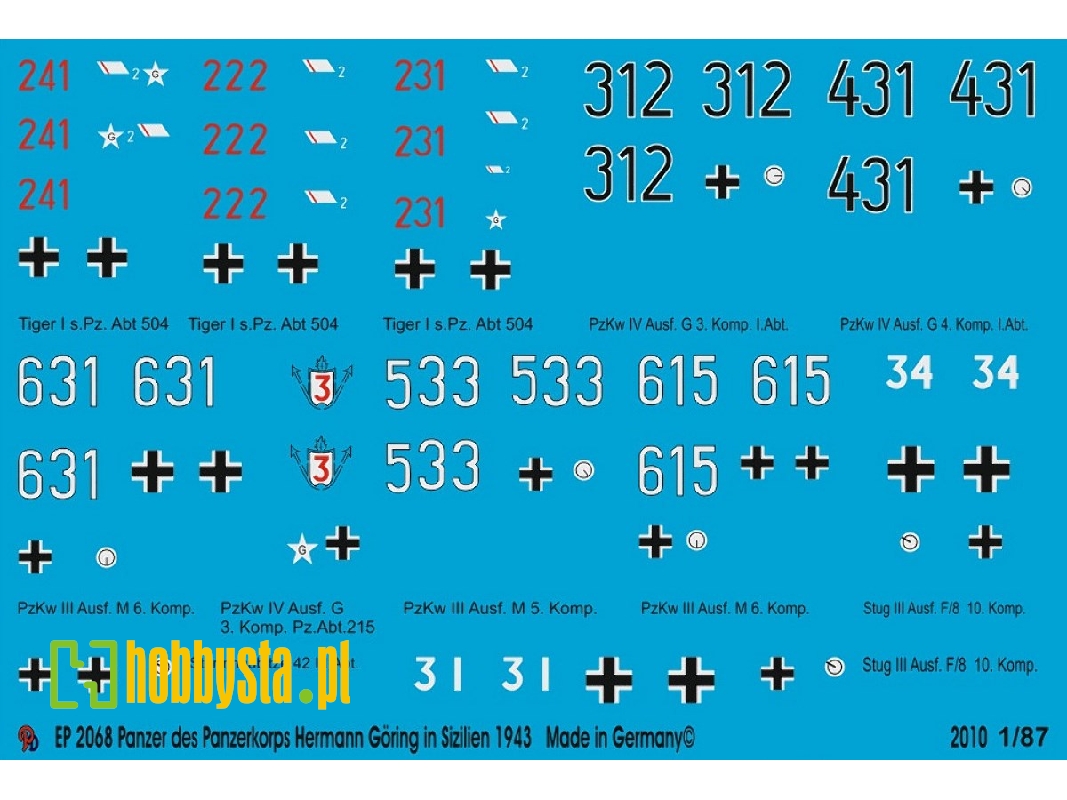 Tank Markings Of The Panzerkorps Hermann Göring In Italy 1943 - zdjęcie 1