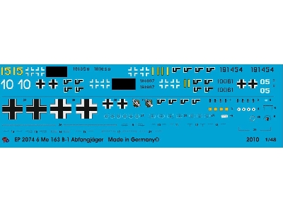 Markings For 6 Me 163 Rocket Fighters - zdjęcie 1