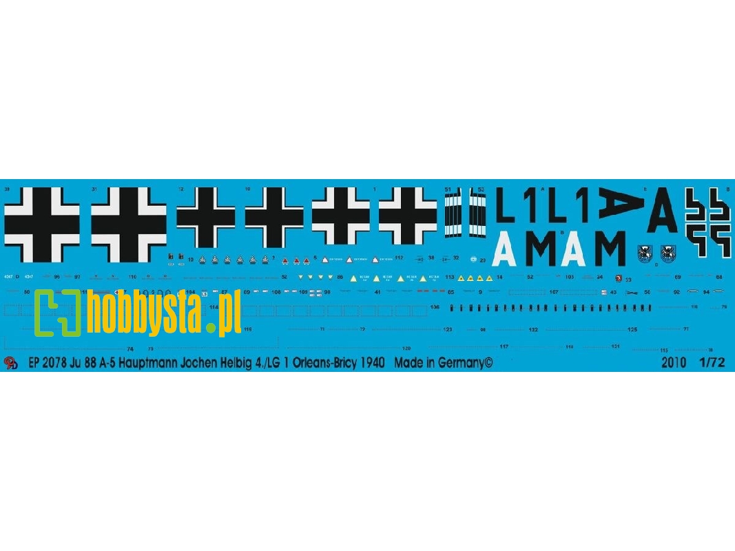 Ju 88 A-5 Hauptmann Jochen Helbig 4./Lg1 Orleans-bricy 1940 - zdjęcie 1
