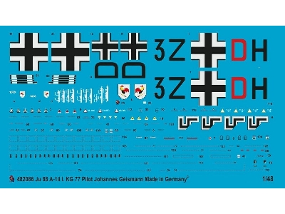 Ju 88 A-14 I Kg 77 Johannes Geismann - zdjęcie 1