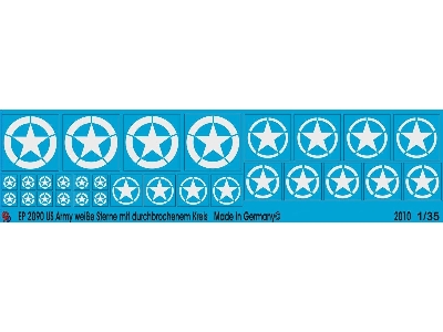 Us Army Stars White With Splitted Circle - zdjęcie 1