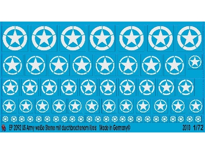 Us Army Stars White With Splitted Circle - zdjęcie 1