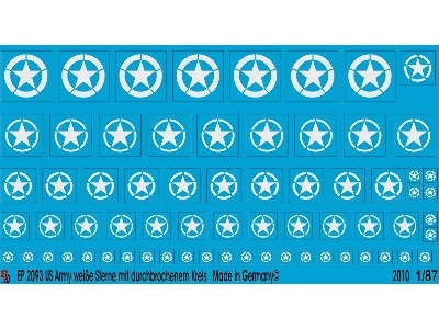 Us Army Stars White With Splitted Circle - zdjęcie 1