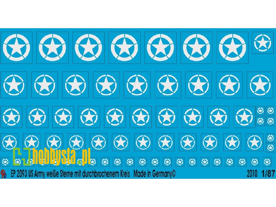 Us Army Stars White With Splitted Circle - zdjęcie 1