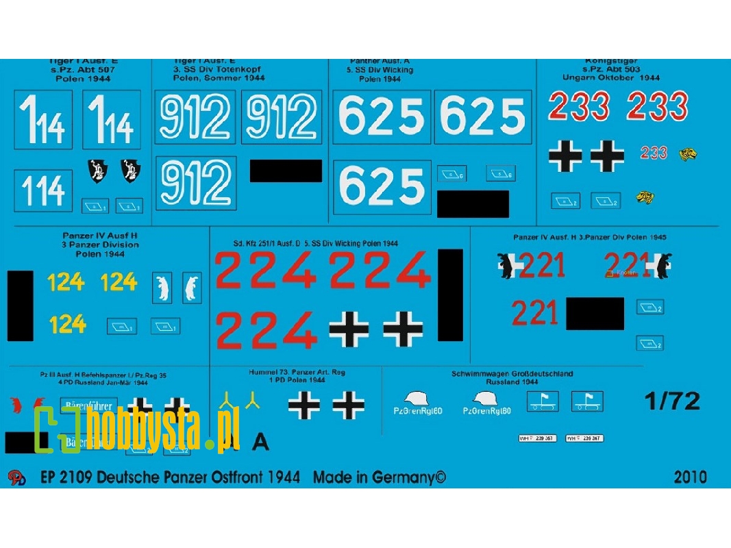 German Tank Markings Russia 1944 - zdjęcie 1