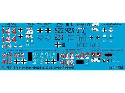 German Tank Markings Russia 1943-1944 - zdjęcie 1