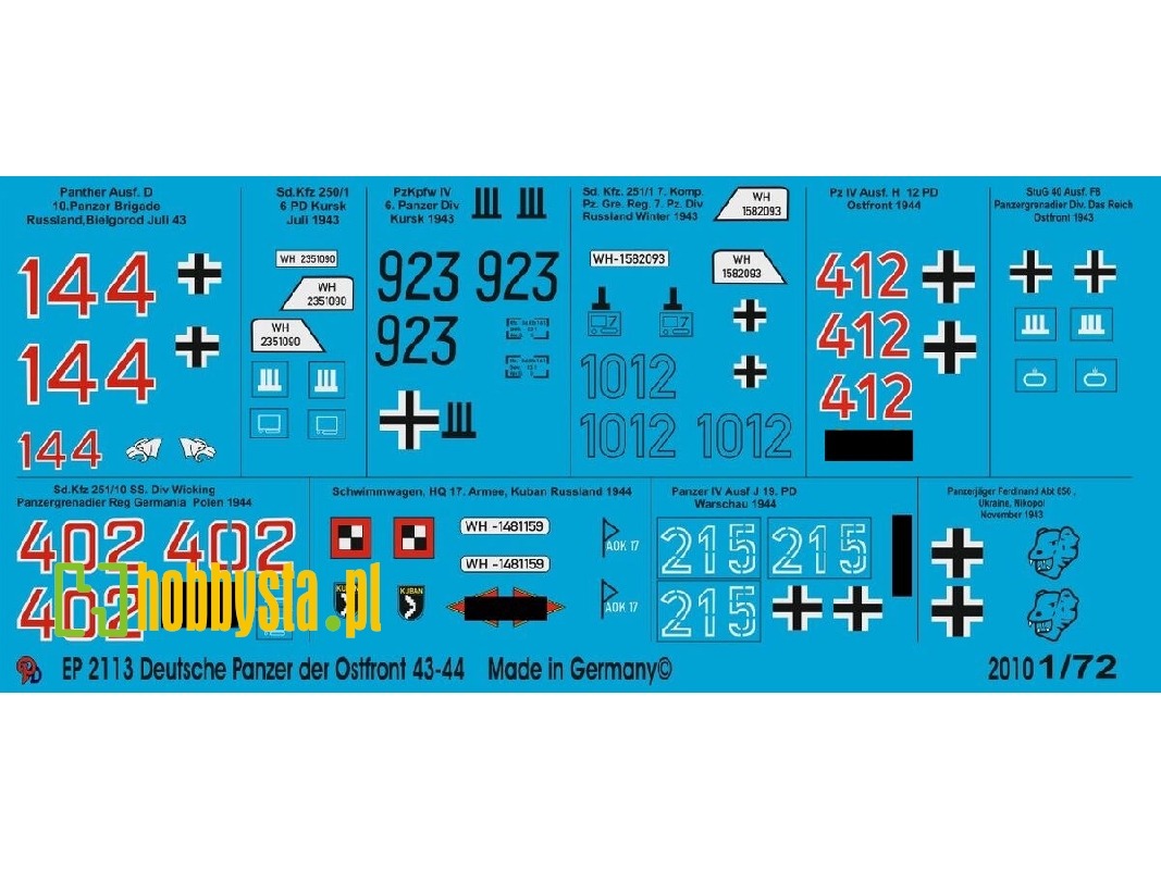 German Tank Markings Russia 1943-1944 - zdjęcie 1