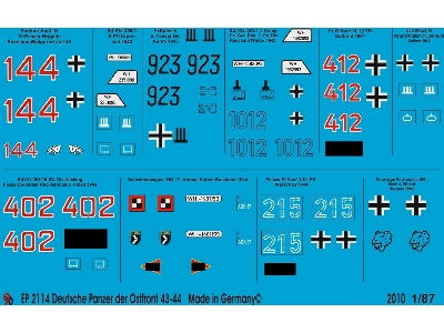 German Tank Markings Russia 1943-1944 - zdjęcie 1