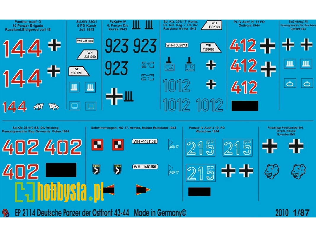German Tank Markings Russia 1943-1944 - zdjęcie 1