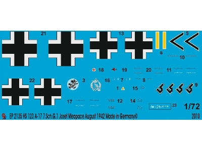 Hs 123 A-17 7. Sch. G. 1 Josef Meapace August 1942 - zdjęcie 1