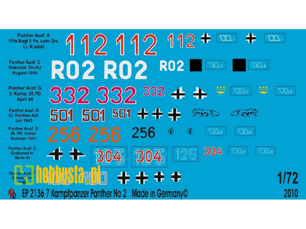 7 Different Panther Tank Markings No. 2 - zdjęcie 1