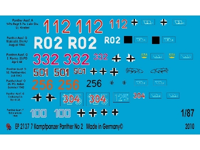 7 Different Panther Tank Markings No. 2 - zdjęcie 1
