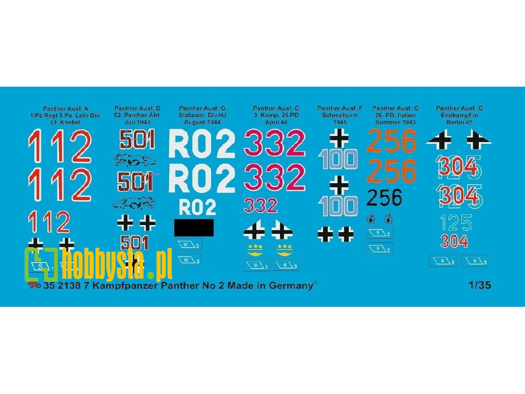 7 Different Panther Tank Markings No. 2 - zdjęcie 1