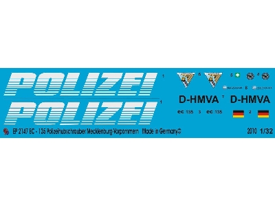 Ec 135 Police Helicopter Mecklenburg-western Pomerania D-hmva - zdjęcie 1