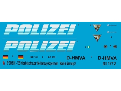 Ec 135 Police Helicopter Mecklenburg-western Pomerania D-hmva - zdjęcie 1